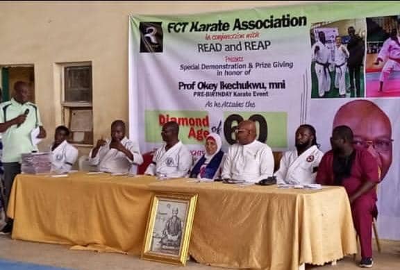 FCT Karate body collaborates with READ & REAP to celebrate Prof. Ikechukwu @60